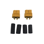 PLUG CONECTOR XT60 FÊMEA 2 PEÇAS COM TERMO RETRATIL XT60F
